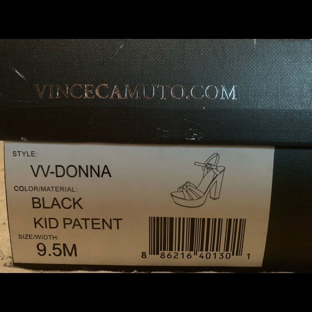 Vince Camuto Black Patent heels Size 9.5 - Picture 3 of 13